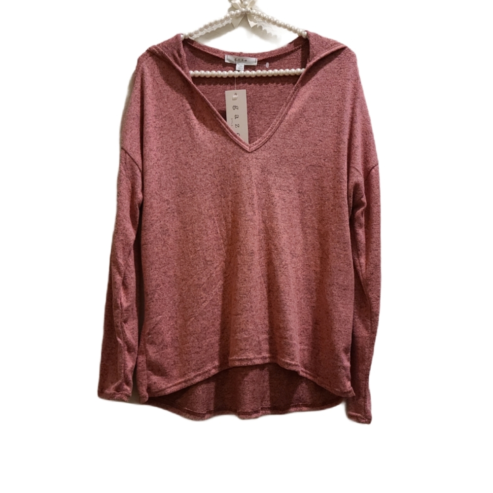 Gaze DTLA, Pink Casual Long sleeve top